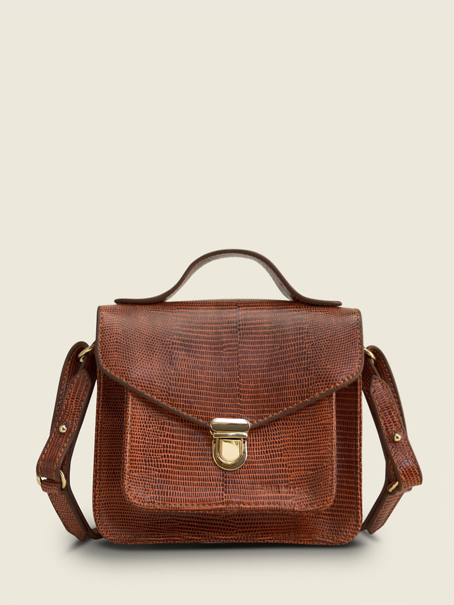 Foto-Ansicht-Vorderseite-Handtasche-Leder-braun-Mademoiselle-George-XS-1960-Paul-Marius-W05XS-L-L