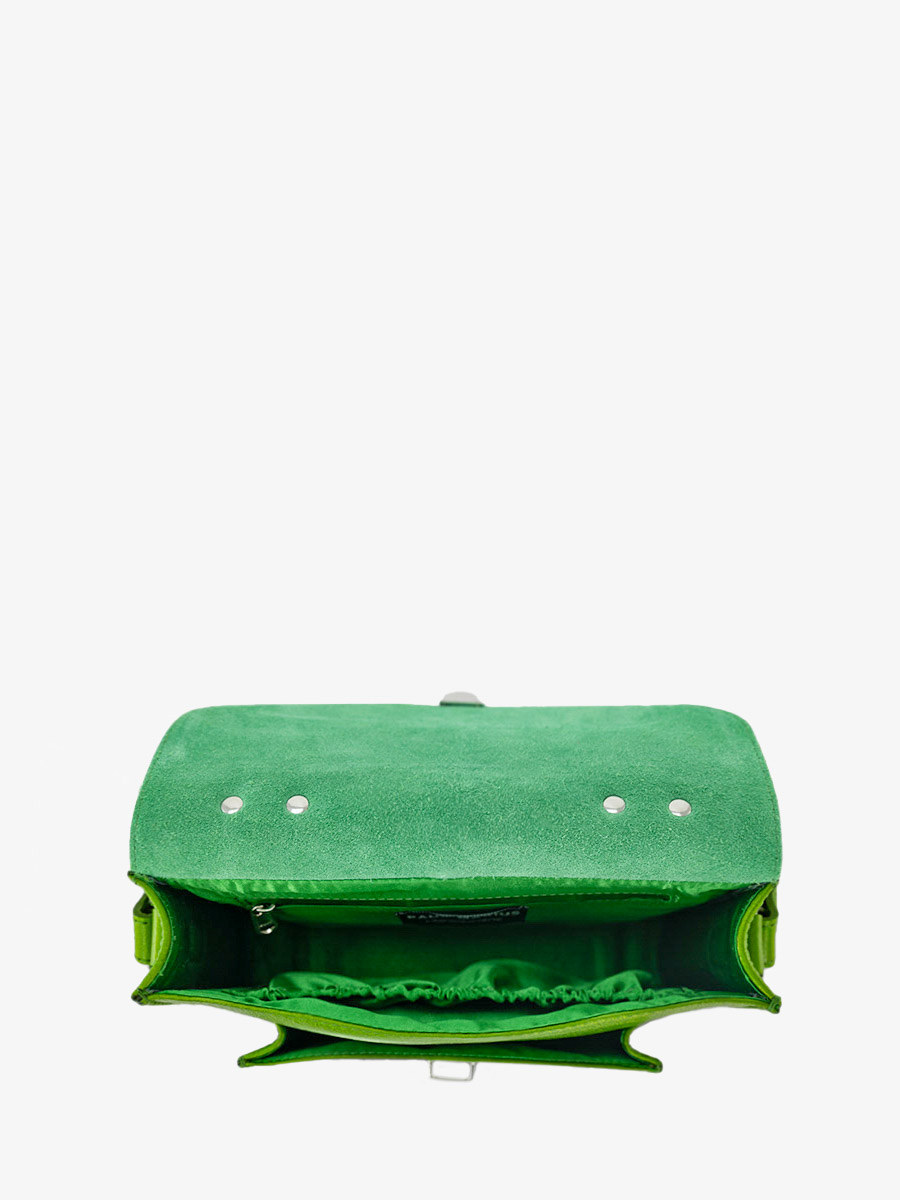 foto-innenansicht-umhängetasche-leder-dame-grün-mademoiselle-george-absinthe-paul-marius-w05-gr-b