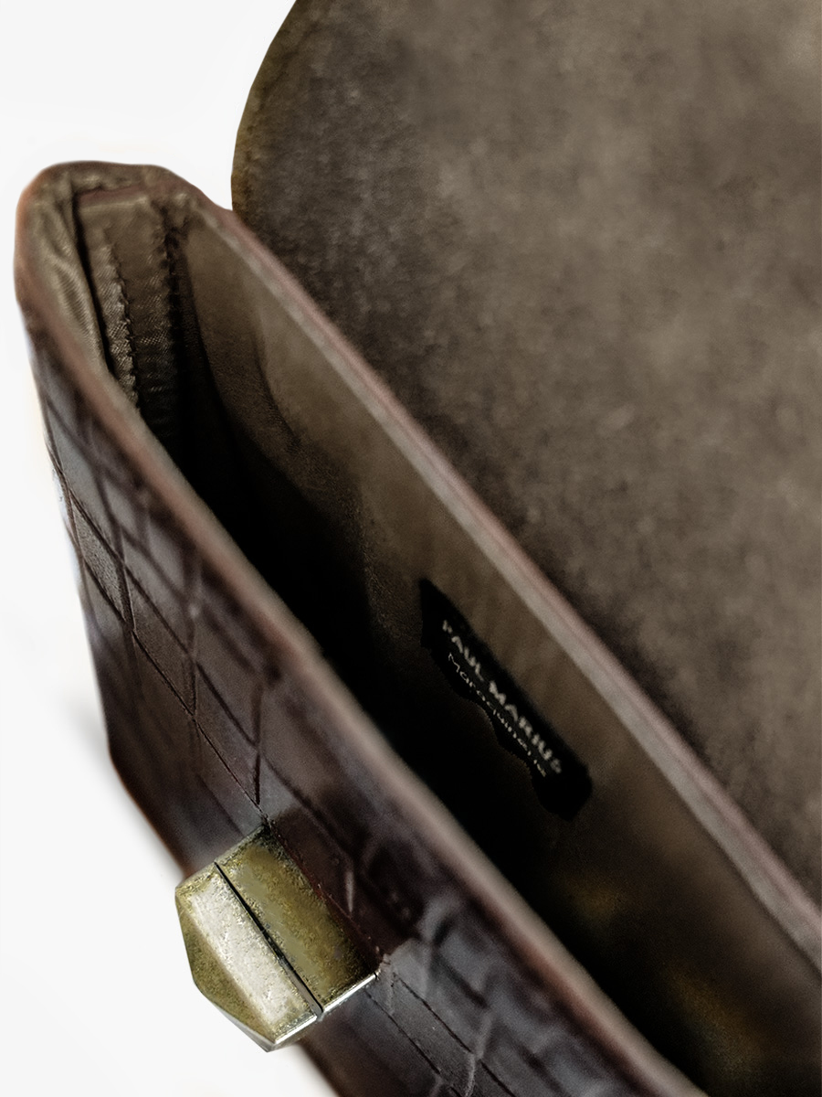 Foto-Innenansicht-Handytasche-Leder-Damen-Agathe-Alligator-braun-Paul-Marius-M70-A-DB