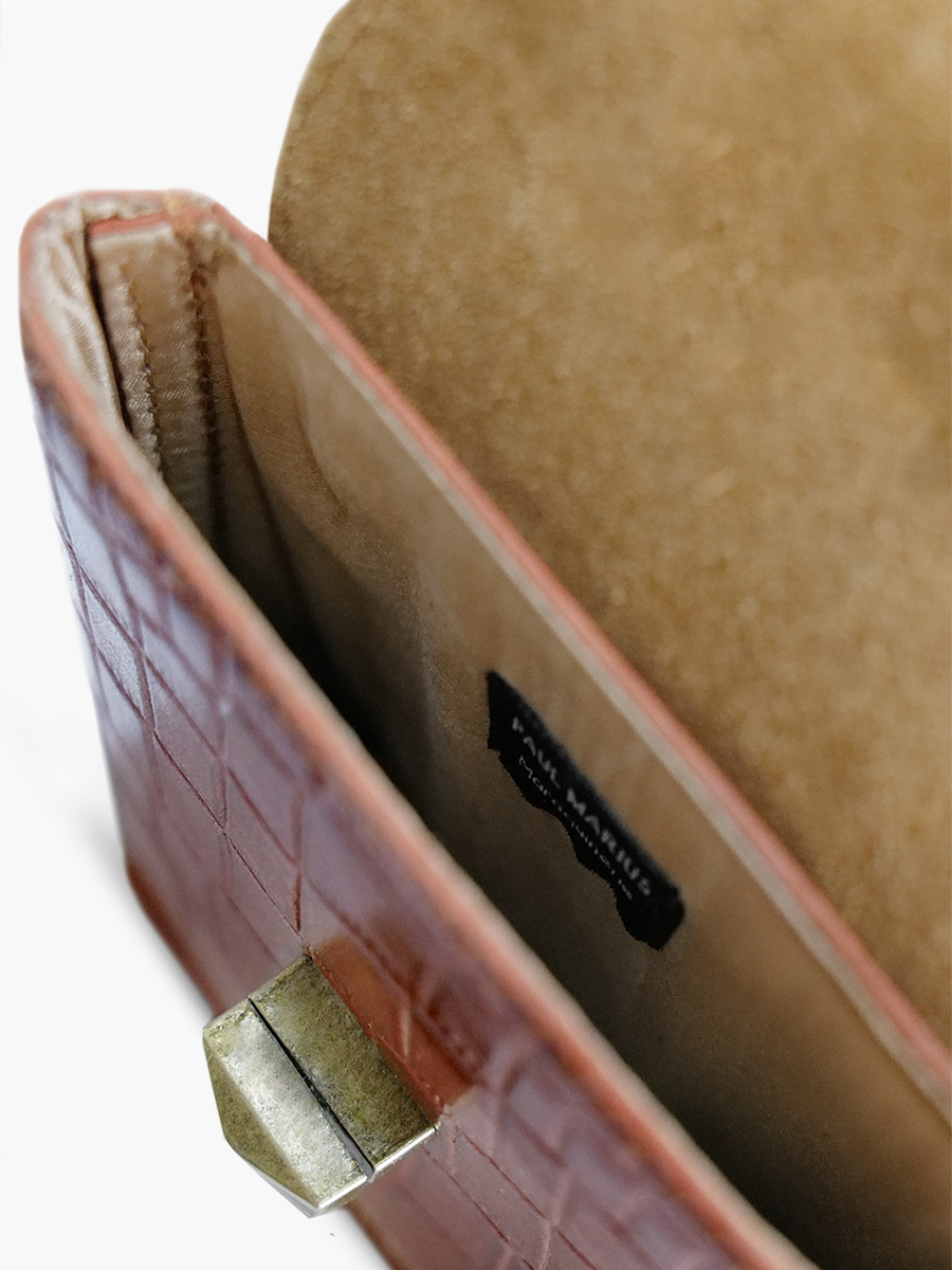 Foto-Innenansicht-Handytasche-Leder-Damen-Agathe-Alligator-braun-Paul-Marius-M70-A-L