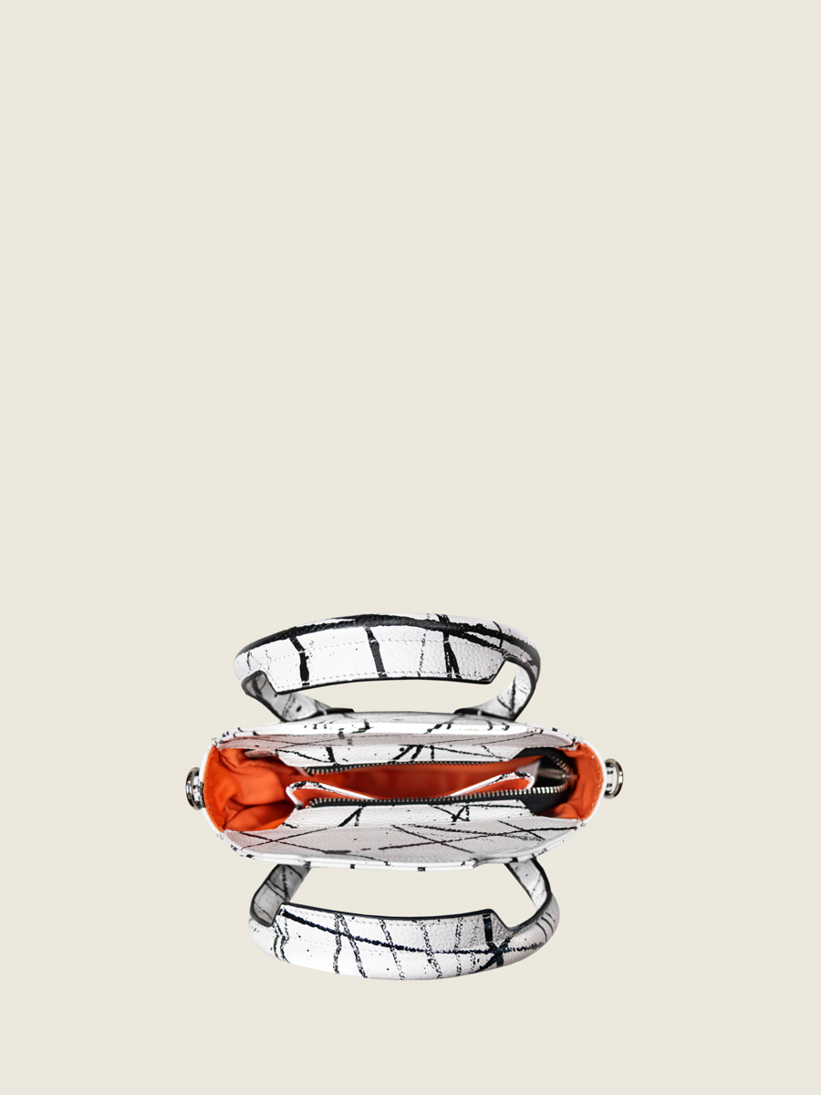 handtasche-leder-weiß-schwarz-orange-aline-arty-01-innenansicht-w34-art1-b-w