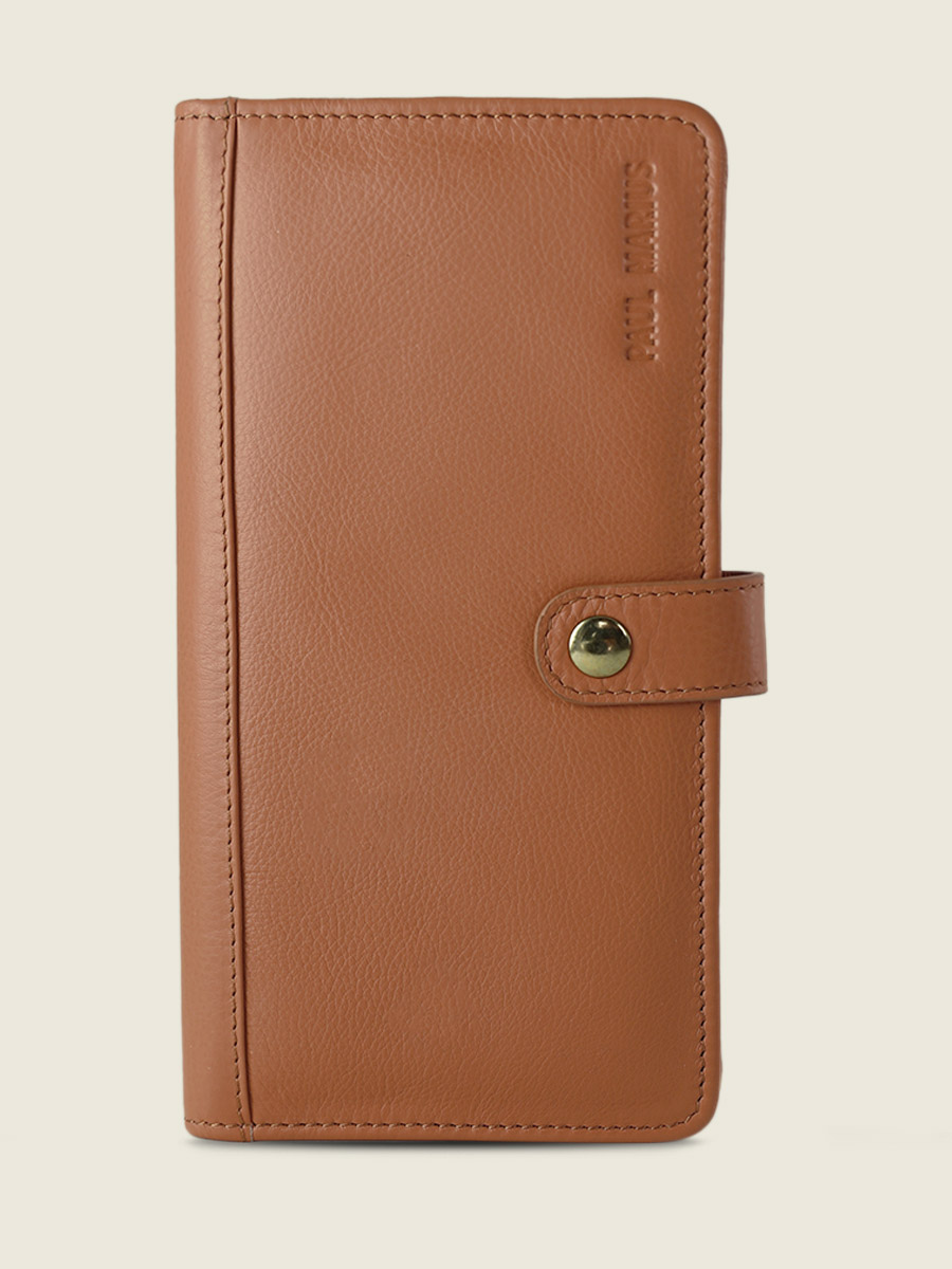 foto-ansicht-von-vorne-brieftasche-leder-braun-charlotte-n2-art-deco-karamell-paul-marius-m67-ad-ca