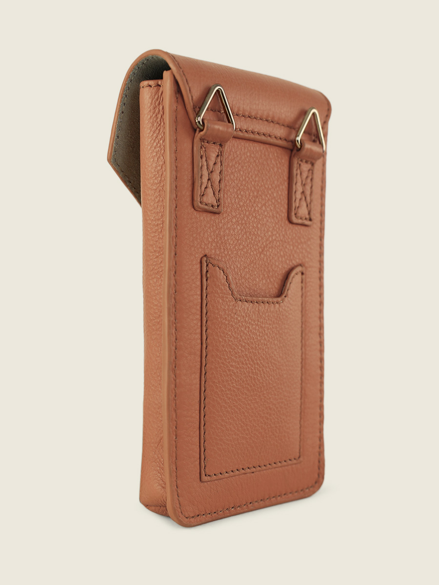 Foto-Rückansicht-Handytasche-Leder-braun-Eva-Art-Deco-Karamell-Paul-Marius-M71-AD-CA