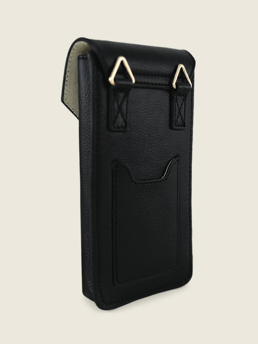 Foto-Seitenansicht-Handytasche-Leder-schwarz-Eva-Art-Deco-schwarz-Paul-Marius-M71-AD-B
