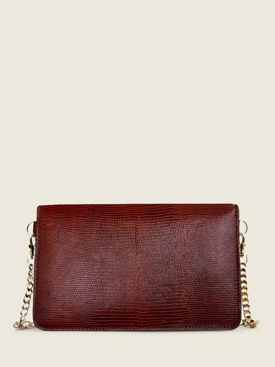 Fotoansicht Rückseite Tasche aus rotem Leder Bertille 1960 Paul Marius W44 L R