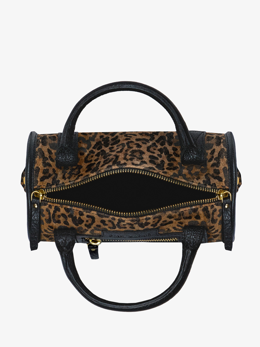 Umhängetasche Charlie Leopard schwarz Innenansicht W30 LP B