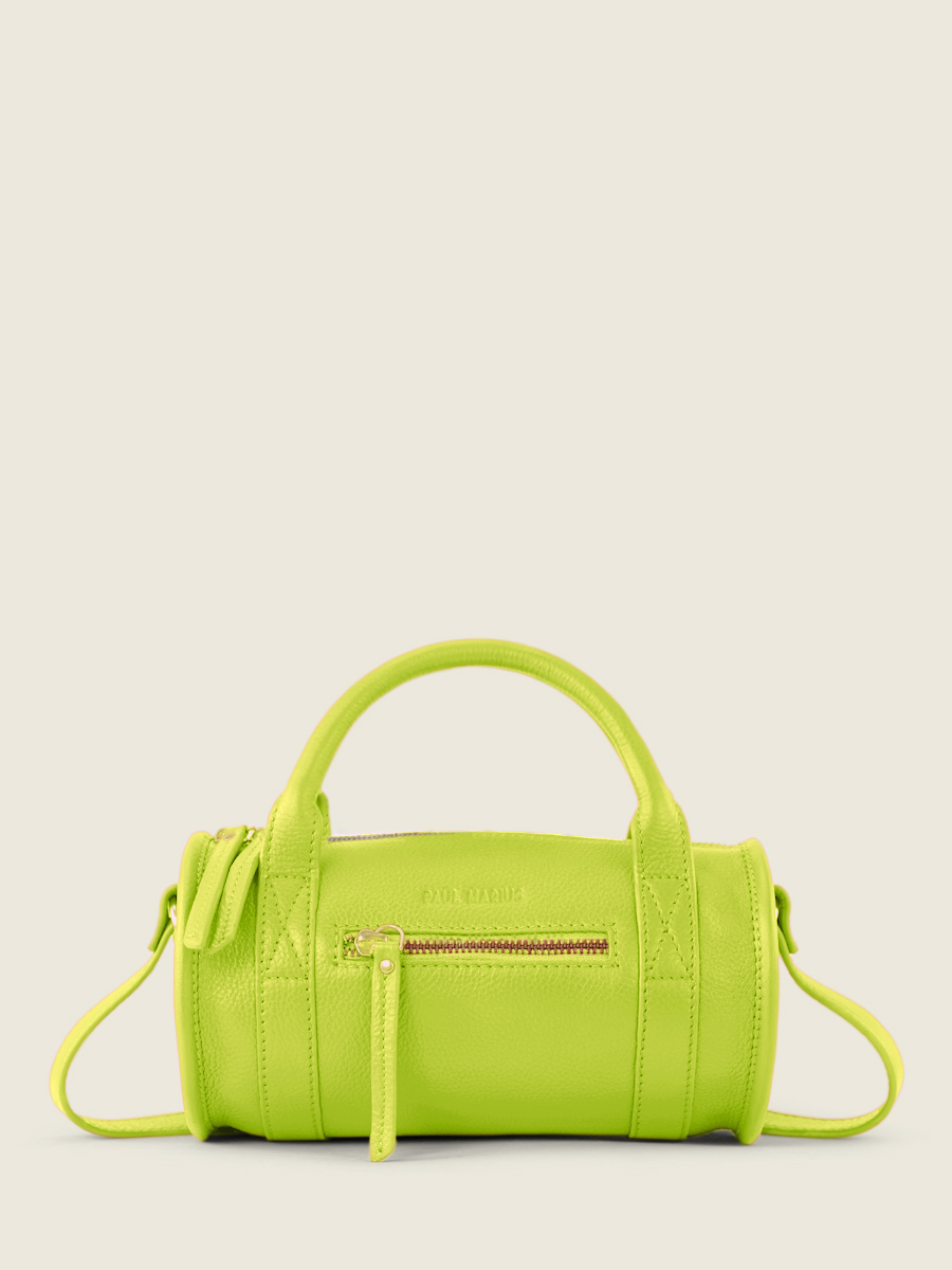 Fotoansicht-Seite-Mini-Handtasche-Leder-grün-Charlie-Sorbet-Apfel-Paul-Marius-W30-SB-LGR