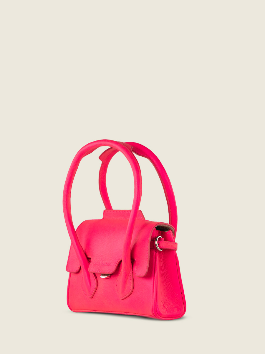 Fotoansicht-Seite-Mini-Handtasche-Leder-rosa-Colette-XS-Neon-Paul-Marius-W28XS-NE-PI