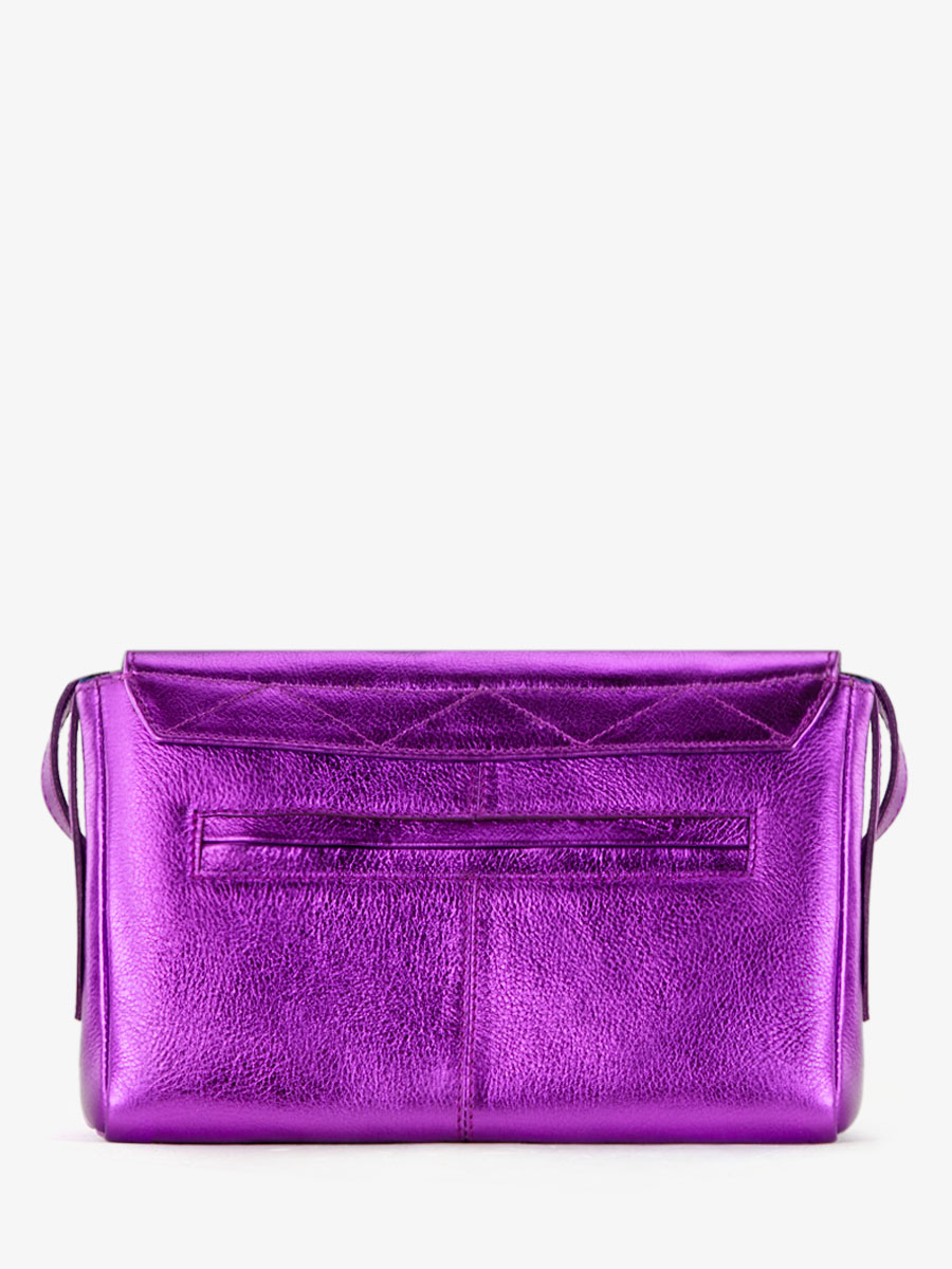 Foto-Ansicht-Rückseite-Umhängetasche-Leder-violett-metallic-Diane-S-Bonbon-Paul-Marius-W35S-M-P