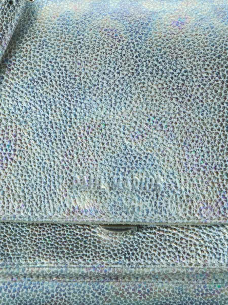 Foto-Fokus-Material-Umhängetasche-Leder-weiß-holographisch-Diane-S-Granite-Paul-Marius-W35S-GRA-W