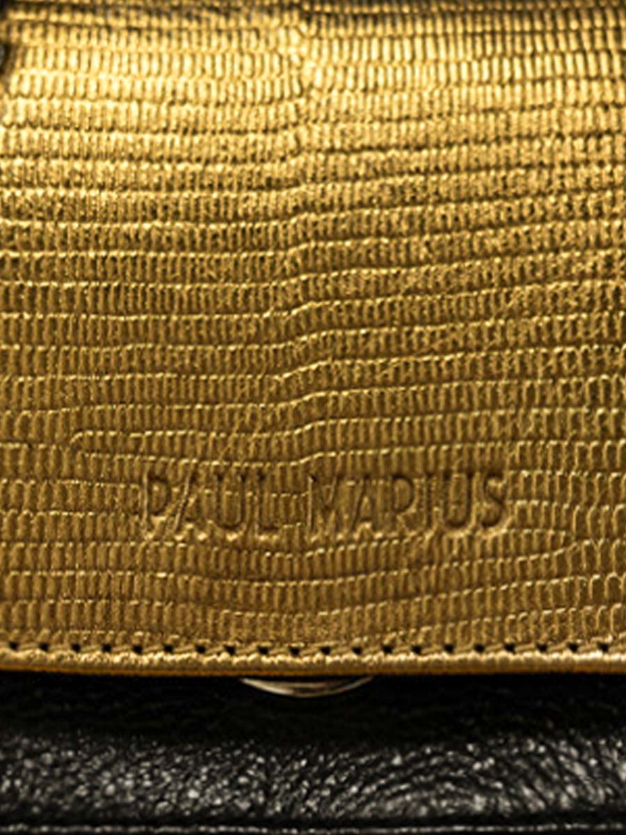 Foto-Fokus-Material-Umhängetasche-Leder-gold-schwarz-Diane XS-Gold-Schwarz-Paul Marius-W35XS-L-G-B