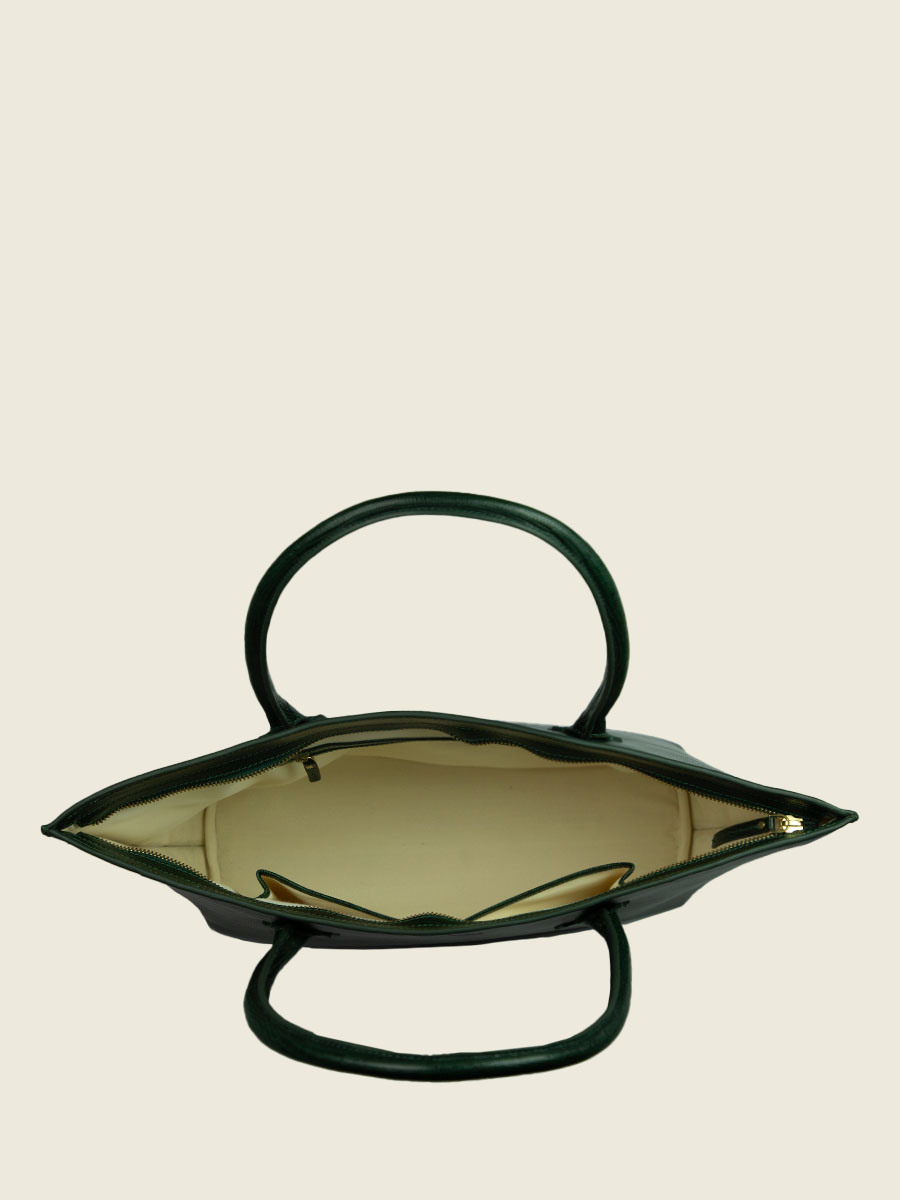 Fotoansicht-Tragegriff-Handtasche-grünes Leder-Damen-Edith-1960-Malachit-Paul-Marius-W49-L-DG