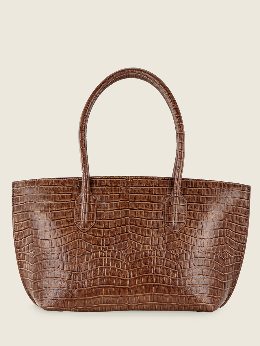 Fotoansicht-Vorderseite-Tasche-Einkaufstasche-Leder-braun-Damen-Edith-Heritage-braun-glänzend-Paul-Marius-W49-CR-DB