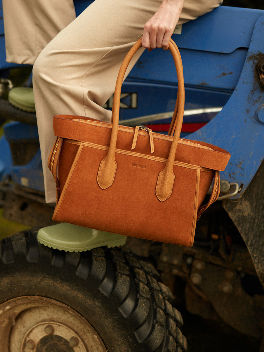 Reisetasche-Handtasche-braun-eros-fauve-Ansicht-Zoom-Material-W52M SU CO