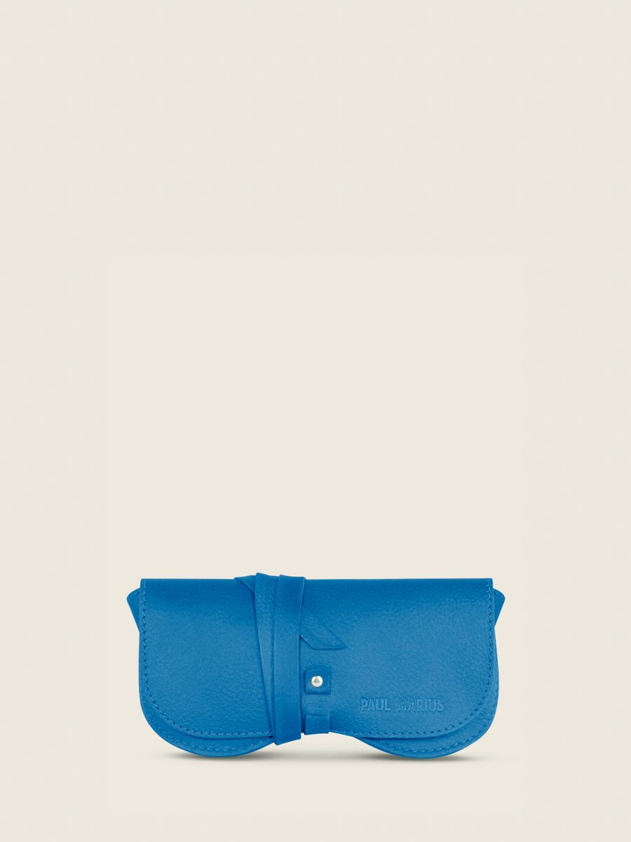 Foto-Ansicht-von-vorne-Brillenetui-aus-Leder-für-Damen-orange-L-Brillenetui-Neon-Paul-Marius-M49-NE-BLU