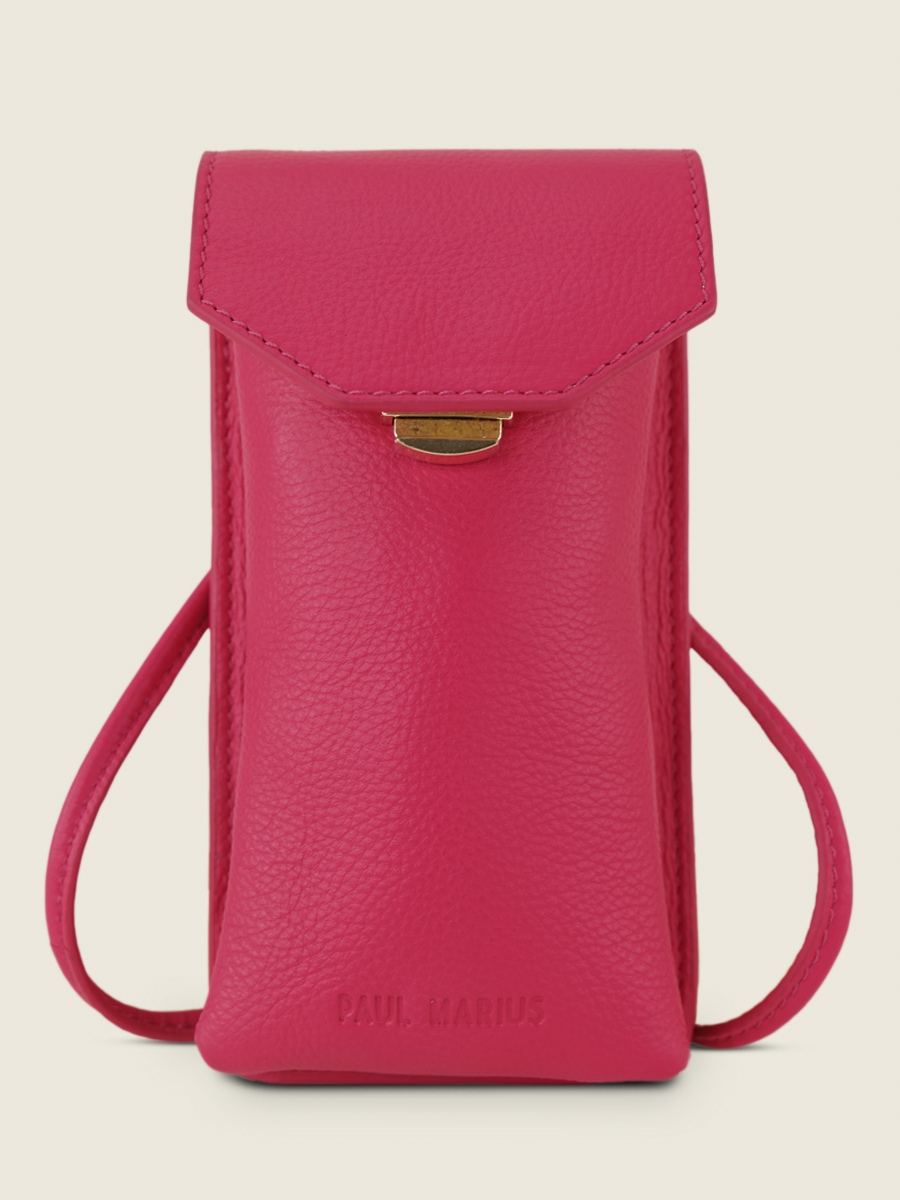 Foto-Ansicht-Vorderseite-Handytasche-Leder-rosa-Eva-Sorbet-Himbeere-Paul-Marius-M71-SB-PI