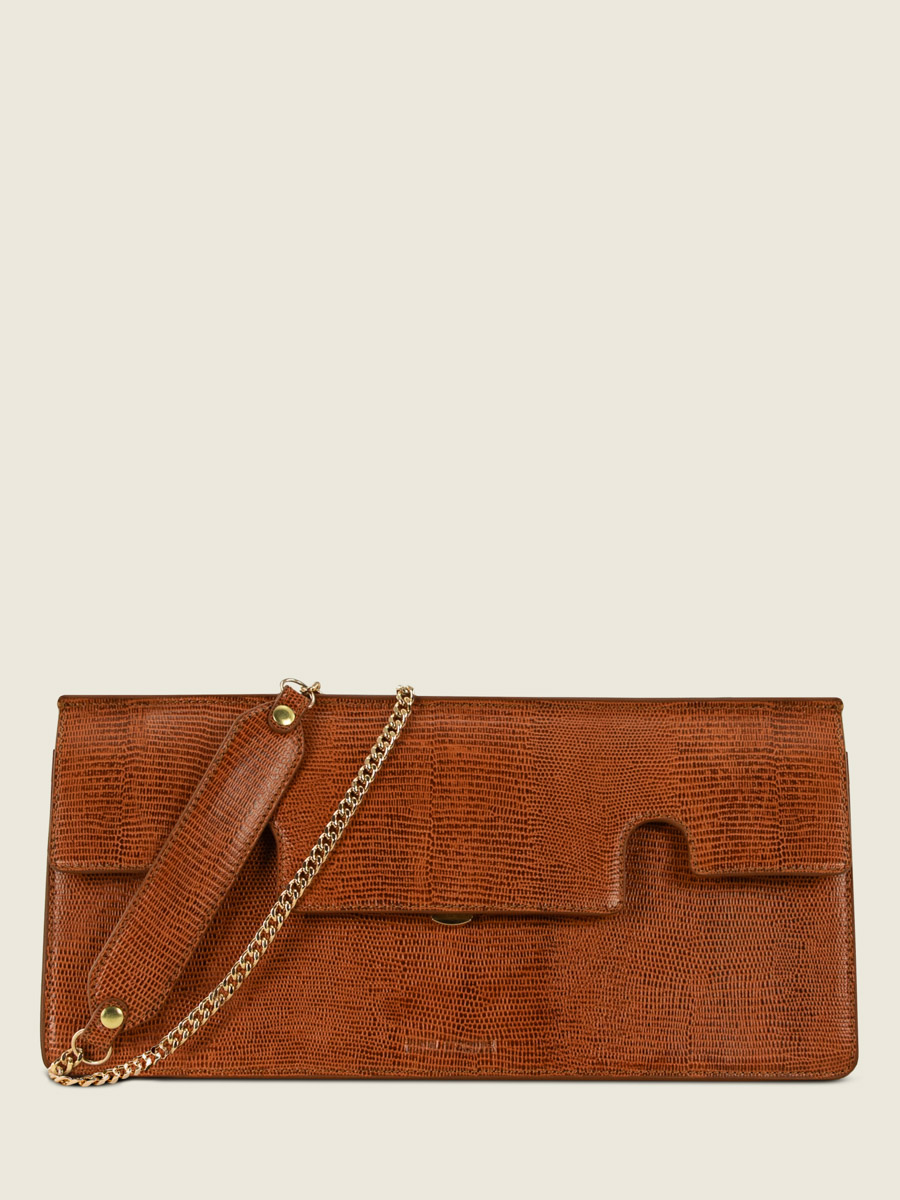 Fotoansicht-Vorderseite-Baguette-Tasche-Leder-Bernsteinfarben-Gabrielle-Ultra-Long-1960-Paul-Marius-W42L-L-L