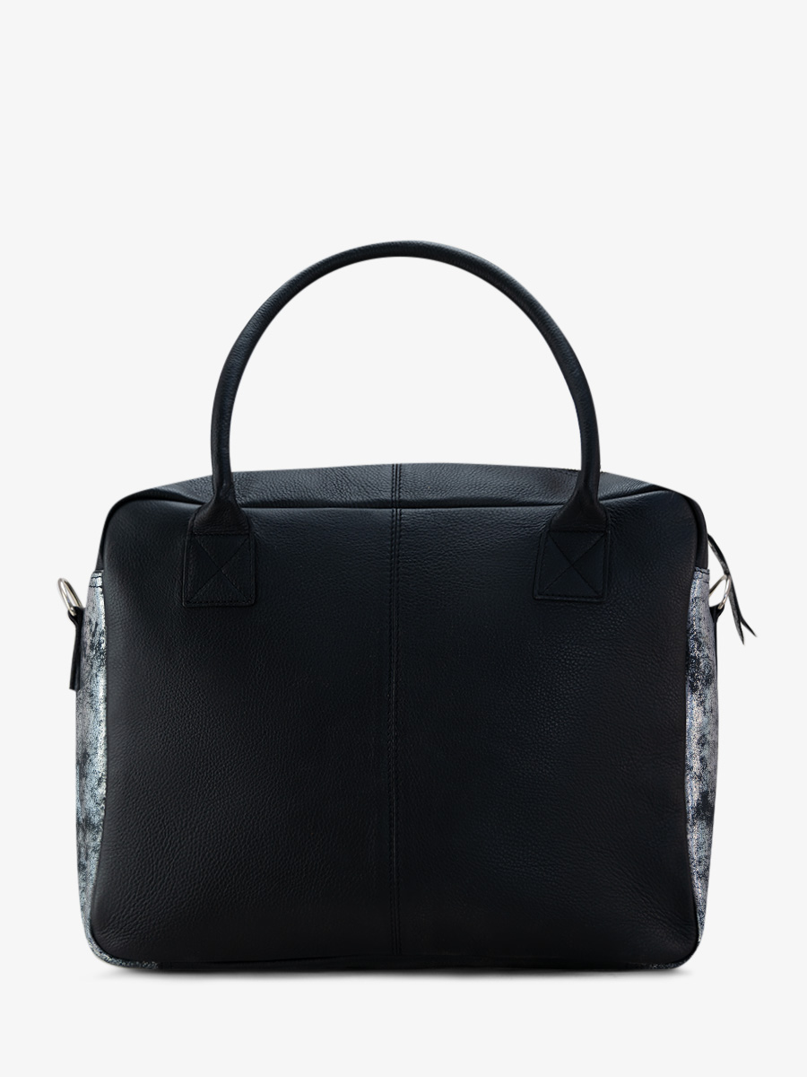 Fotoansicht Rückseite Handtasche aus holografischem Leder LeDandy Galaxie Paul Marius W04 GAL