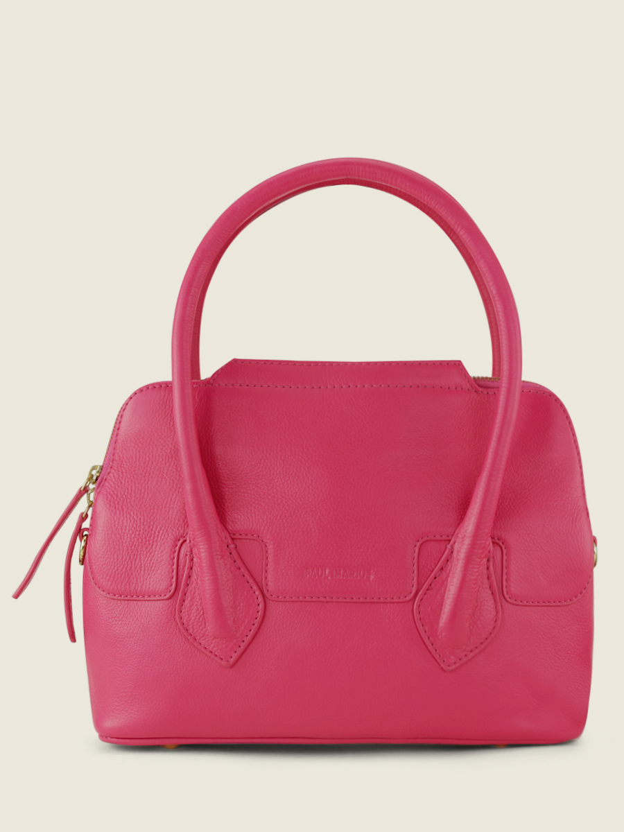 Fotoansicht-Vorderseite-Handtasche-aus-rosa-Leder-Gisèle-S-Sorbet-Himbeere-Paul-Marius-W32S-SB-PI