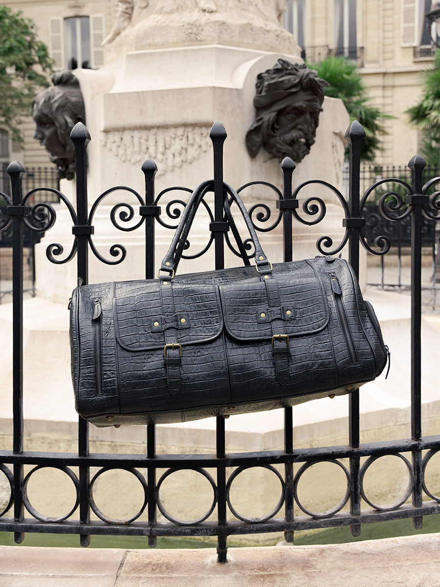 Foto-Zoom-Ansicht-Material-Reisetasche-Leder-Unisex-schwarz-Le48h-Heritage-Tiefschwarz-Paul-Marius-M107-CR-B