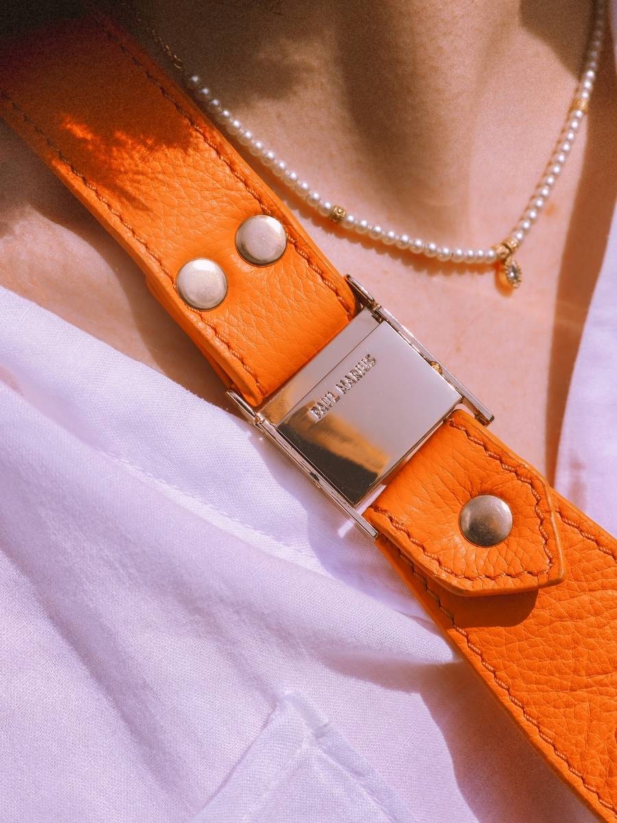 Foto-Fokus-Material-Mini-Bananentasche-Leder-orange-LaBanane XS Sorbet-Mango-Paul Marius-M503XS SB O