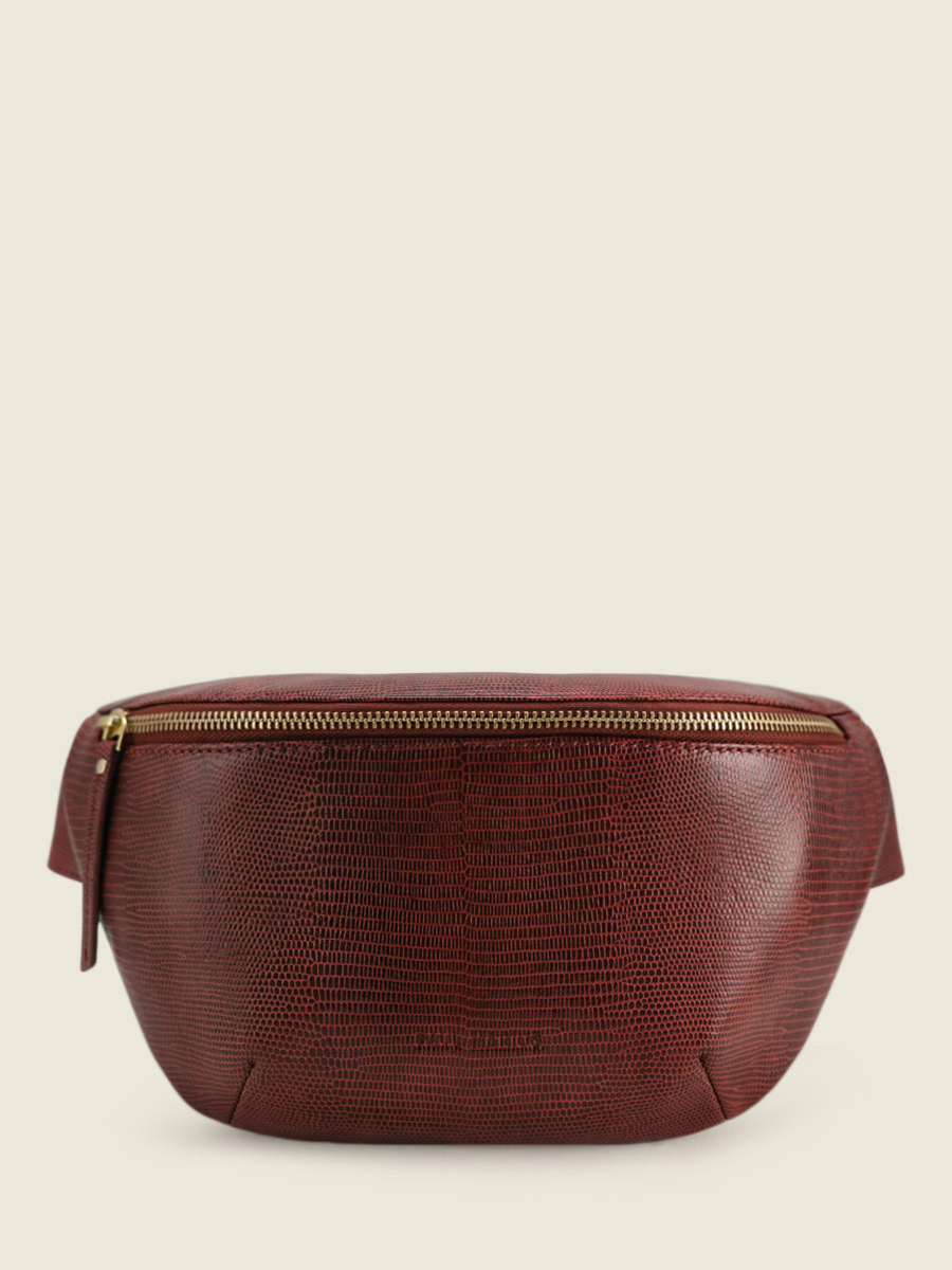 Fotoansicht-Vorderseite-Gürteltasche-aus-rotem-Leder-LaBanane-1960-Paul-Marius-M503-L-R