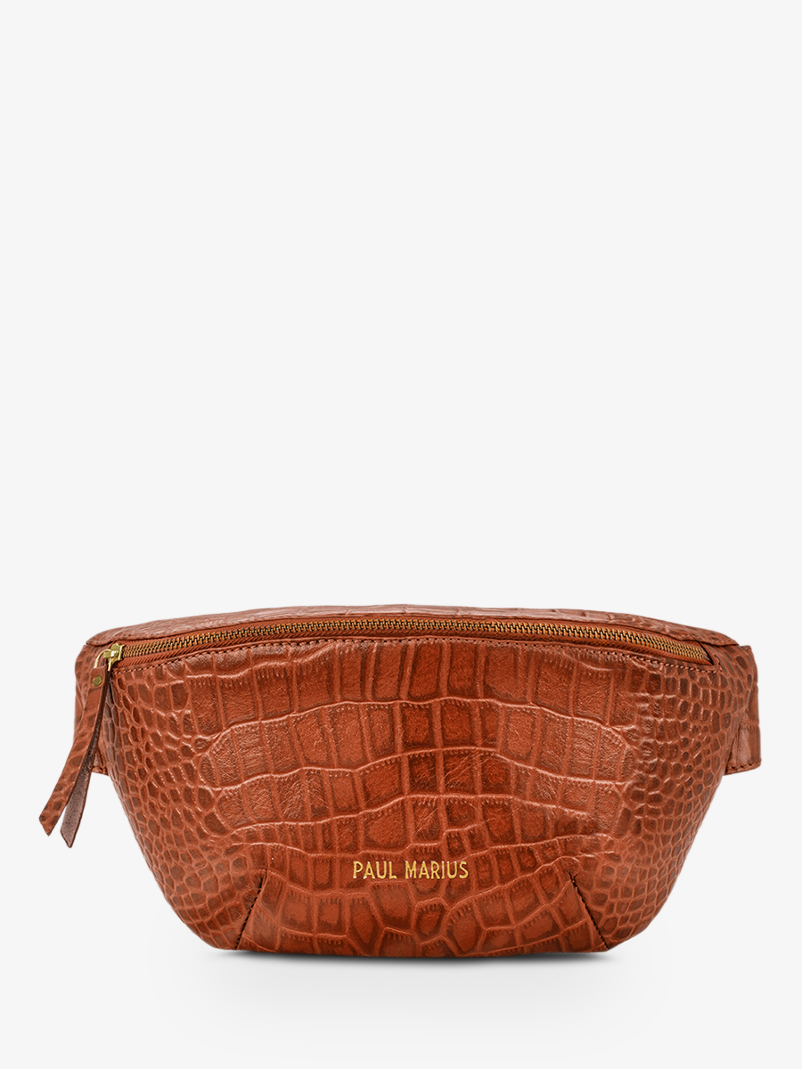 Foto-Seitenansicht-Gürteltasche-Leder-Damen-LaBanane-Alligator-braun-Paul-Marius-M503-A-L