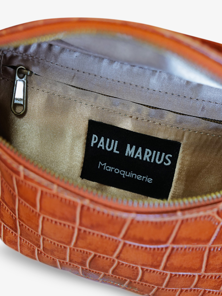 Foto-Innenansicht-Gürteltasche-Leder-Damen-LaBanane-Alligator-braun-Paul-Marius-M503-A-L