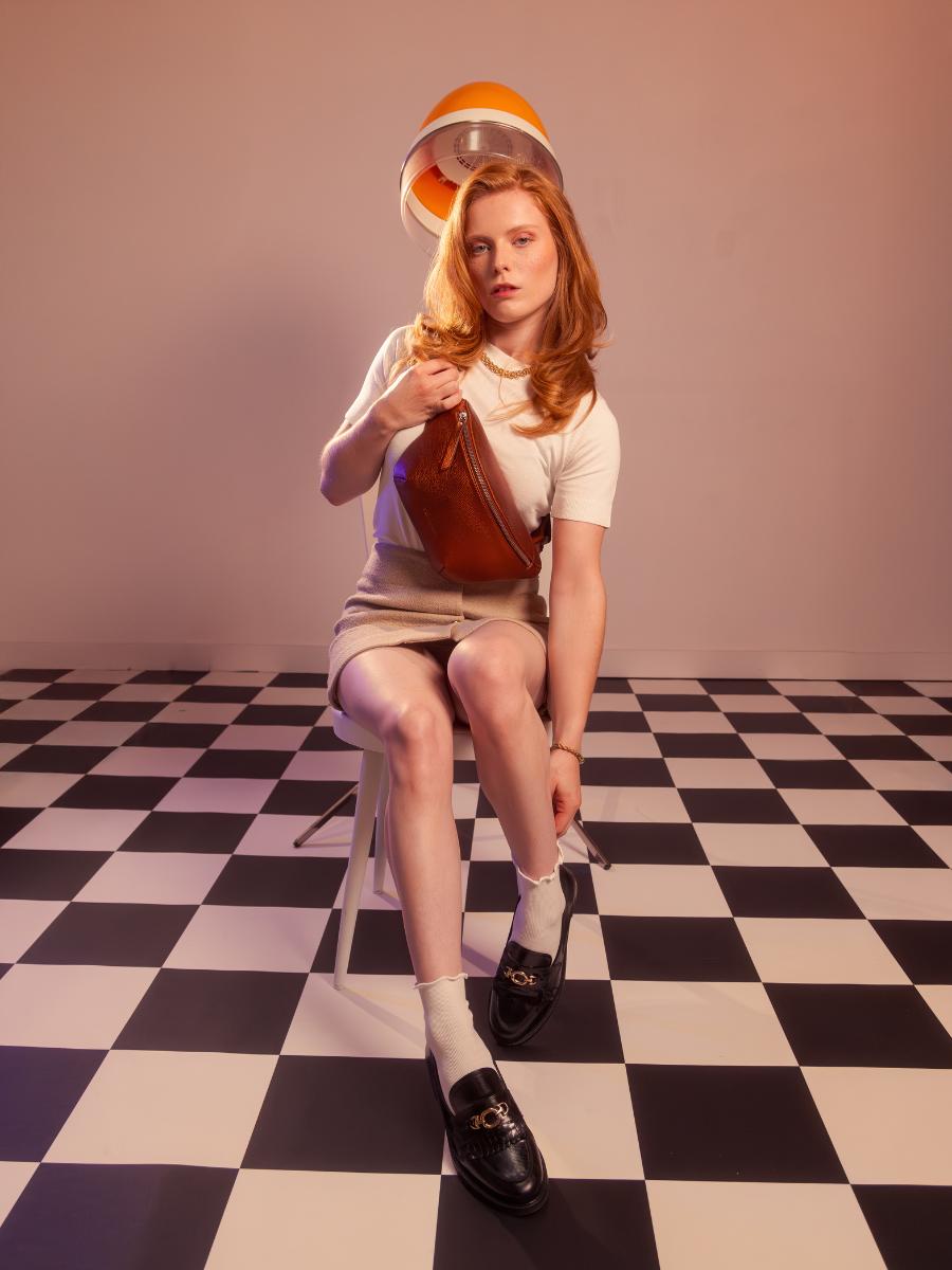 Fotoansicht-Tragegurt-Gürteltasche-Leder-Kupfer-LaBanane-Ginger-Paul-Marius-M503-M-O