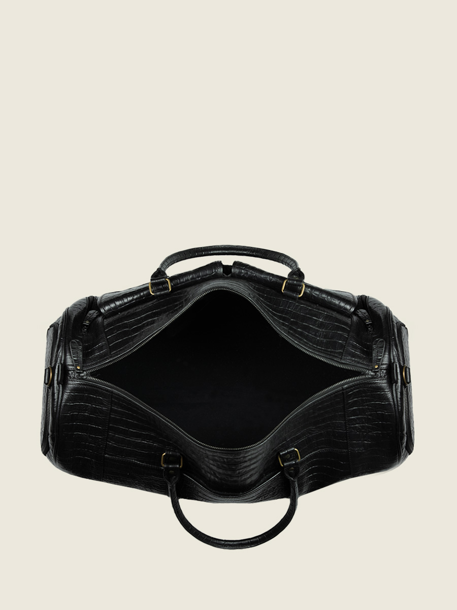 Fotoansicht-Reisetasche aus Leder, unisex, schwarz, Le48h, Heritage, tiefschwarz, Paul Marius, M107 CR B