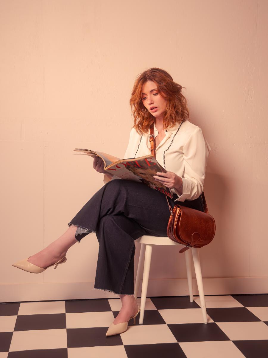 Fotoansicht: Umhängetasche aus Leder in Kupfer, Le Bohemien Ginger, Paul Marius, M44 M O