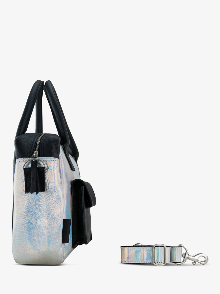 Aktentasche-ledandy-givre-holographique-schwarz-Rückansicht-w04-giv