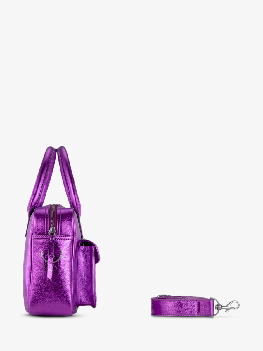 Fotoansicht-Seite-Handtasche-Leder-violett-metallic-ledandy-s-bonbon-paul-marius-w04s-m-p