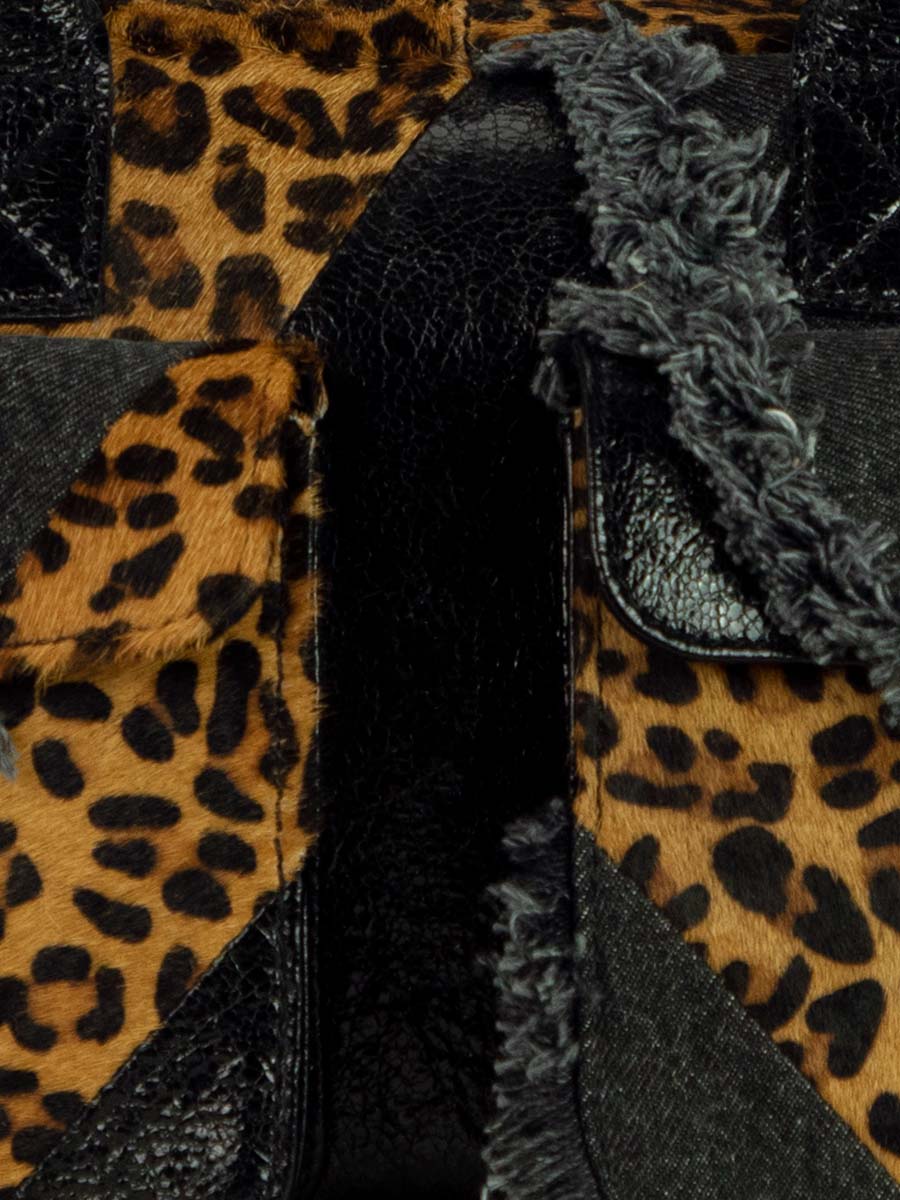 Foto-Ansicht-Zoom-Material-Handtasche-Leder-schwarz-Leopard-Ledandy-S-Chimere-Denim-schwarz-Paul-Marius-W04S-CH-B-Denim