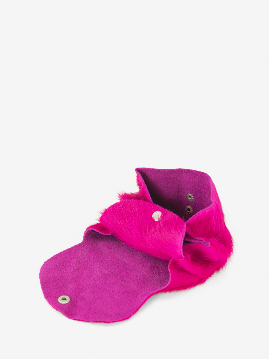 Fotoansicht Innenansicht Geldbörse aus Leder rosa LeGustave Kreatur rosa acid Paul Marius CLP CREA S-PI