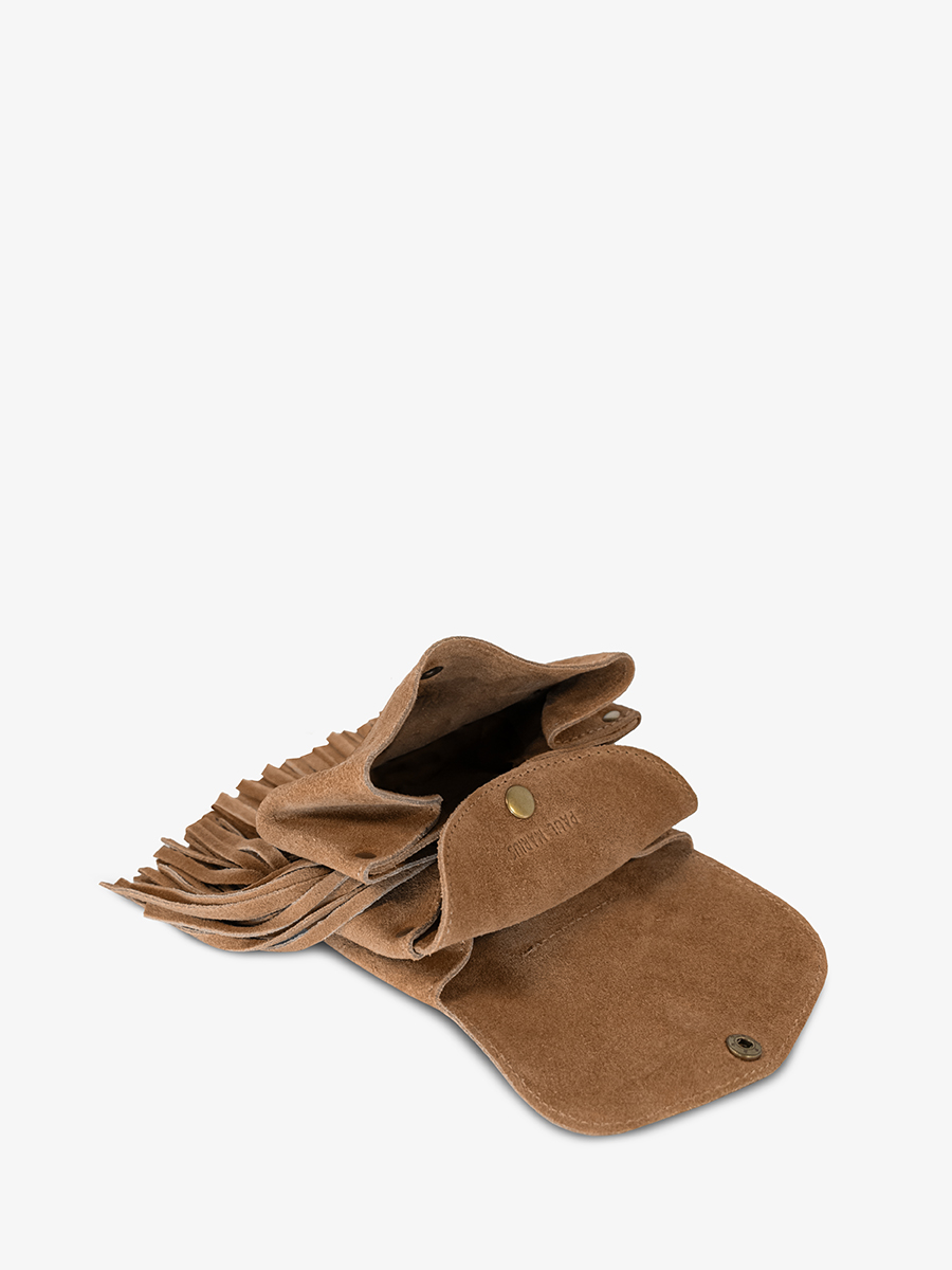 Tasche mit Fransen, braun, LeGustave, M, Folk, Havanna, Innenansicht, CLPM FOL SU L