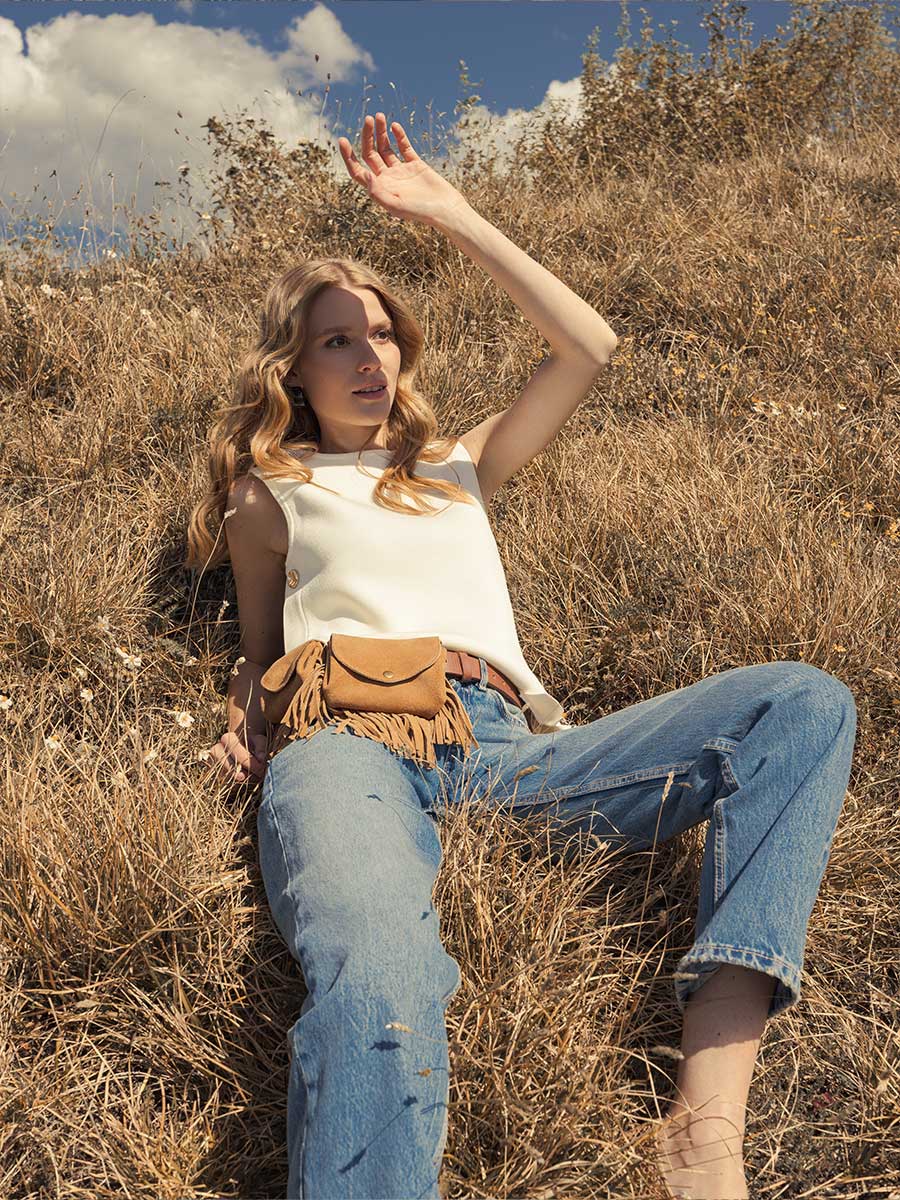 Tasche-mit-Borten-braun-legustave-m-folk-havanna-Vorderansicht-CLPM-FOL-SU-L