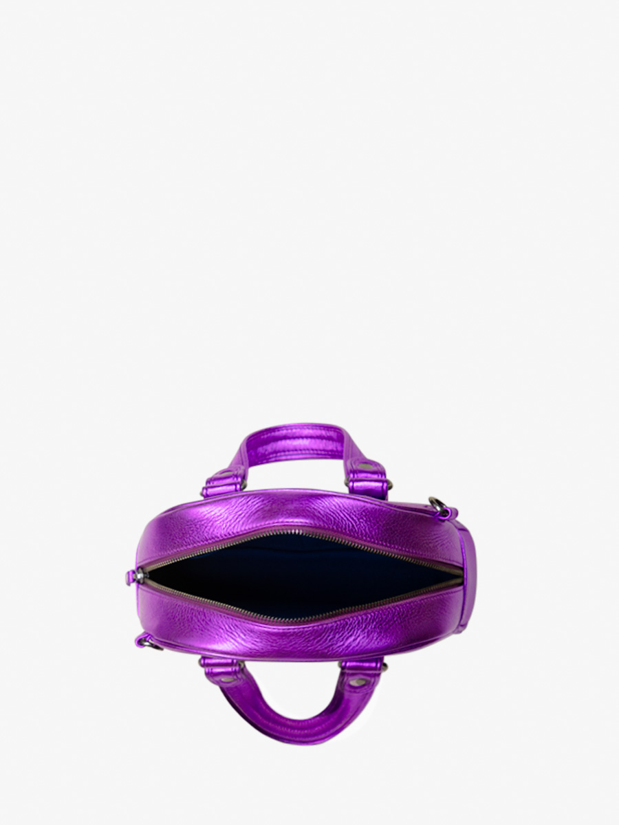 Fotoansicht-Handtasche-aus-Leder-violett-metallic-LeMini-Bowling-Bonbon-Paul-Marius-W45XS-M-P
