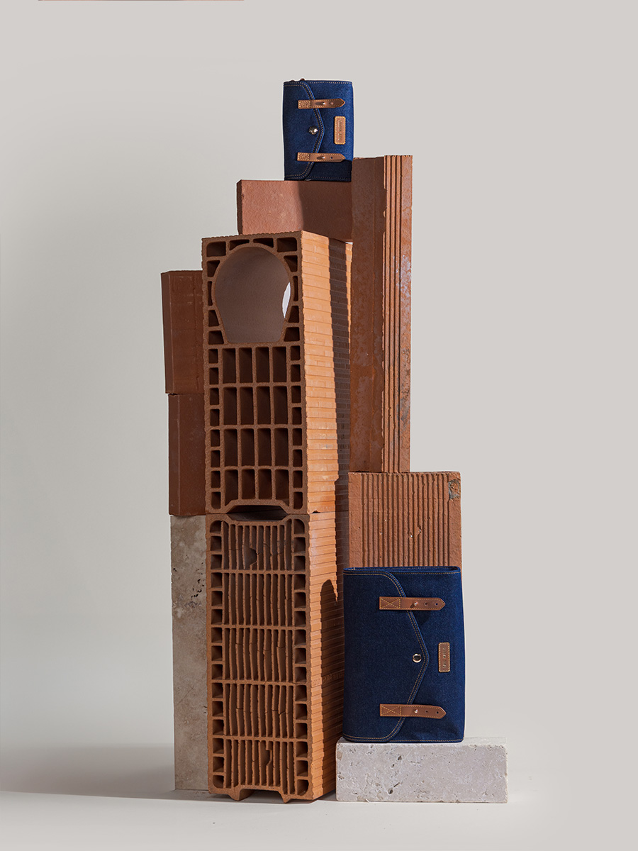 Umhängetasche-blau-Jeans-Leminis-Unverzichtbares-Denim-Roh-Zoom-Material-w08s-dblu-denim