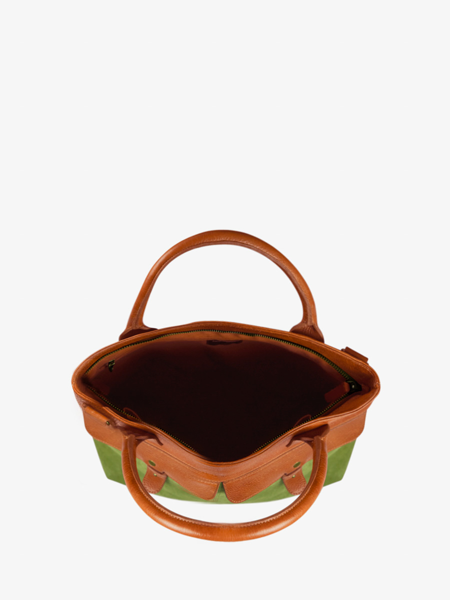 Fotoansicht-Innenansicht-Beuteltasche-Leder-braun-kaki-LePilote-Nomade-Paul-Marius-B06-OCO-GR