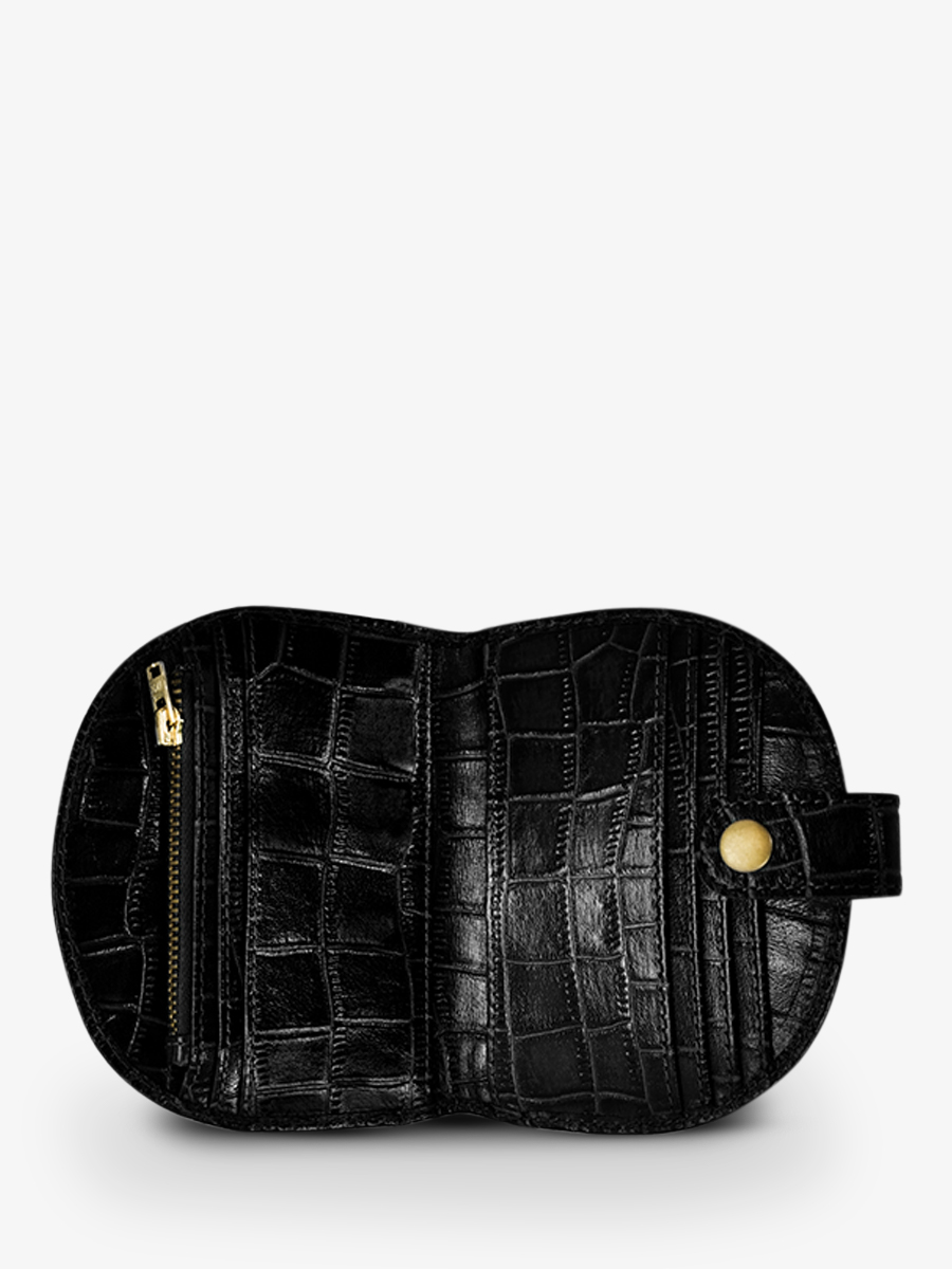 Foto-Innenansicht-Brieftasche-Leder-Damen-LePortefeuille-Manon-N2-Alligator-schwarz-Paul-Marius-M33-A-B
