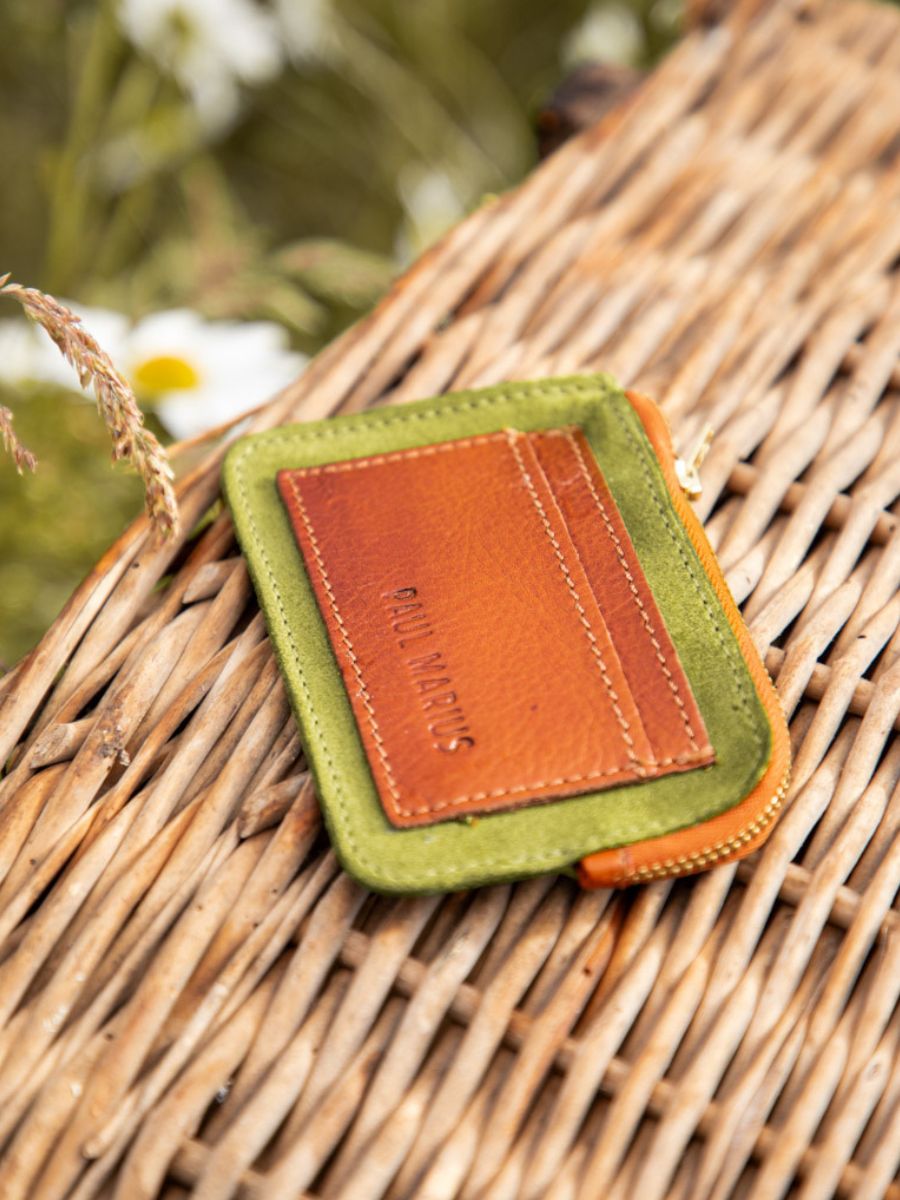 Fotoansicht-Tragegeldbörse aus Leder für Herren, braun-khaki, LePorte-monnaie AUGUSTIN Nomade, PAUL MARIUS, M68 OCO-GR