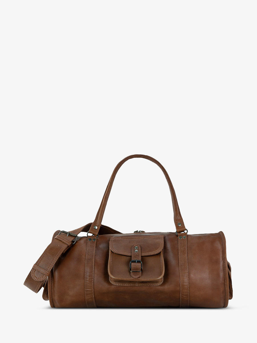 Fotoansicht-Vorderseite-Reisetasche-Leder-braun-LeVoyageur-L-Tabak-Paul-Marius-M08S50