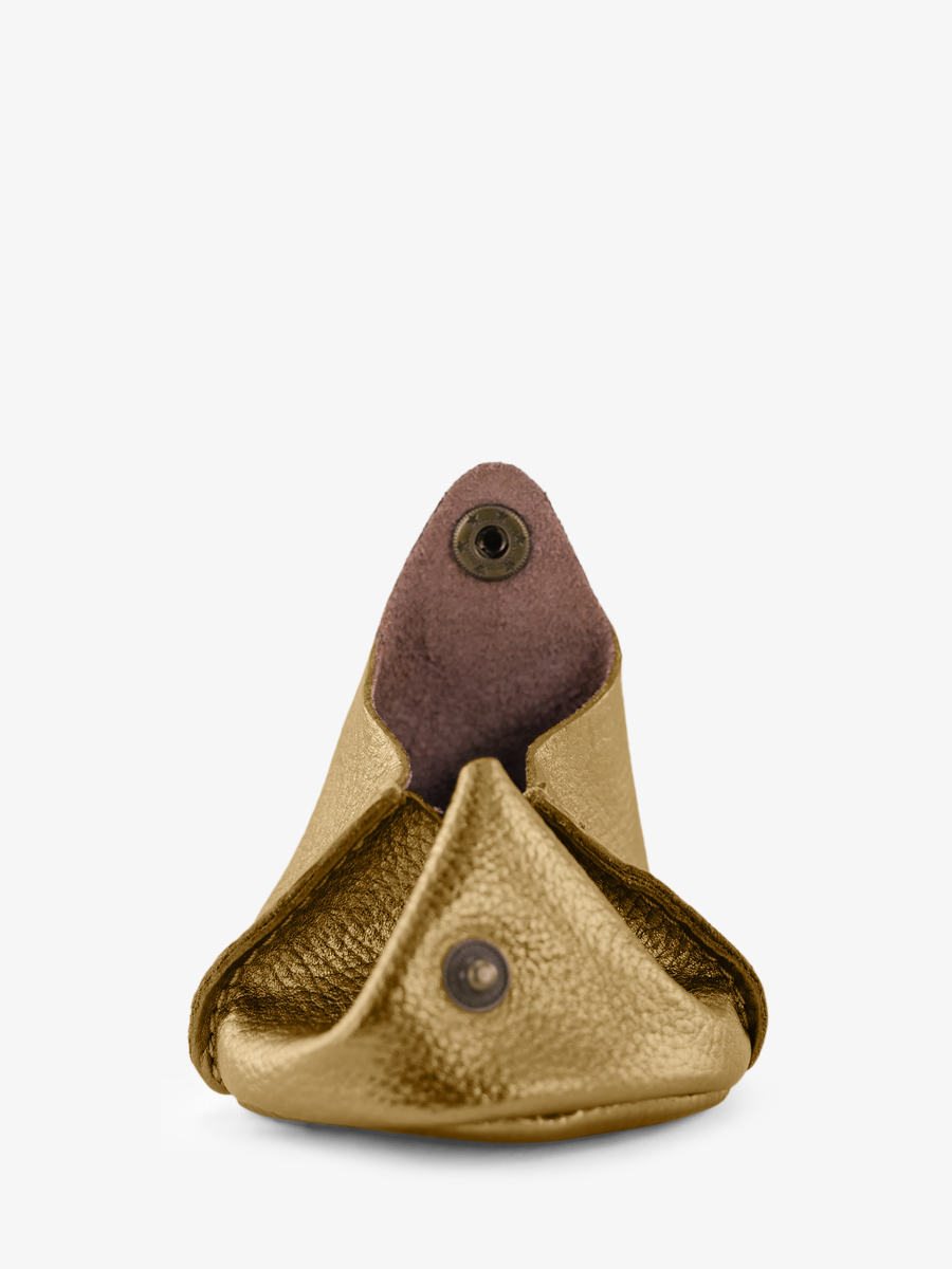 Fotoansicht-Seite-Geldbörse-Leder-Bronze-Lescarcelle-Bronze-Paul-Marius-M56-OG