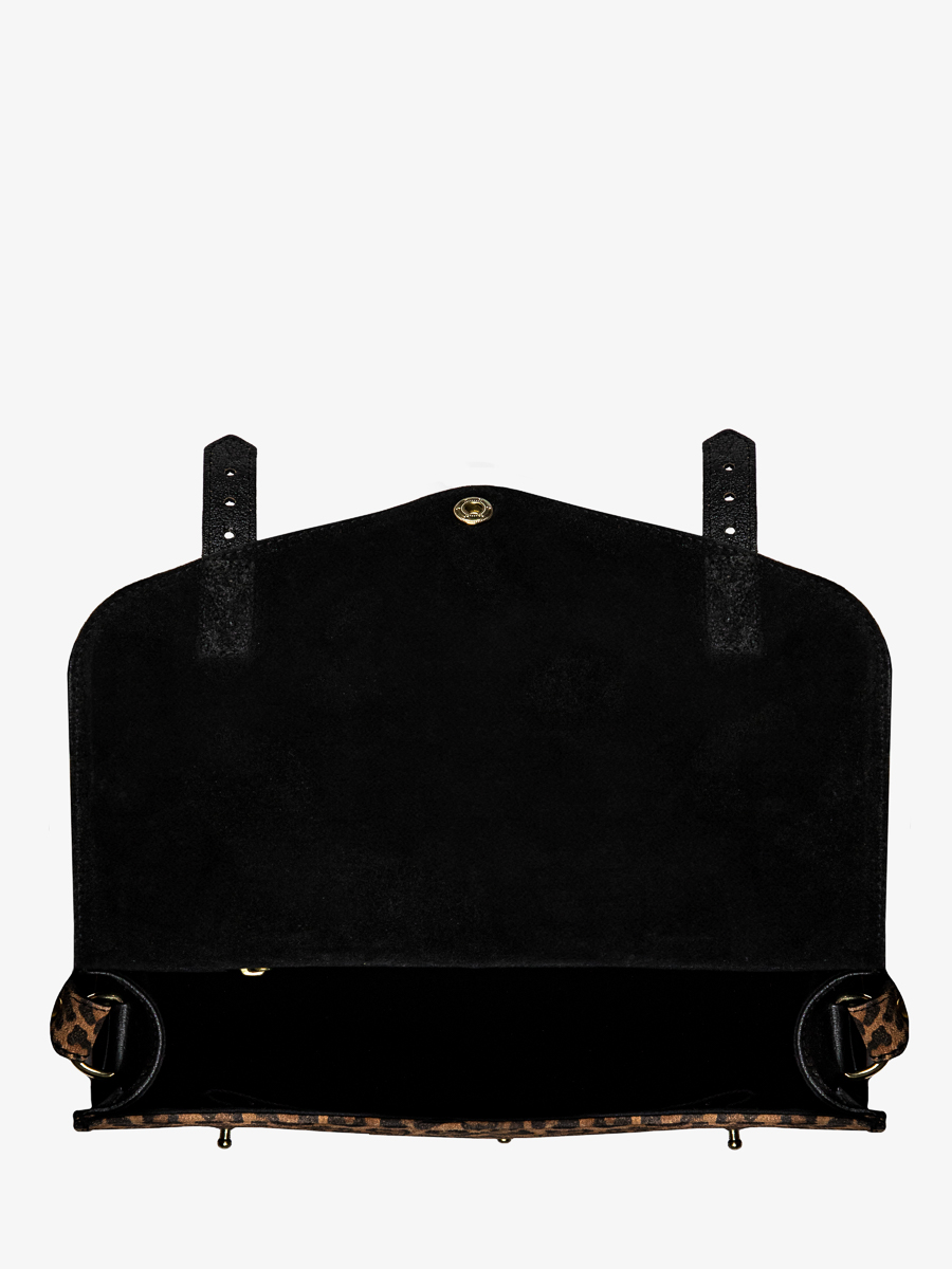 Umhängetasche Indispensable Leopard schwarz Innenansicht W08 LP B