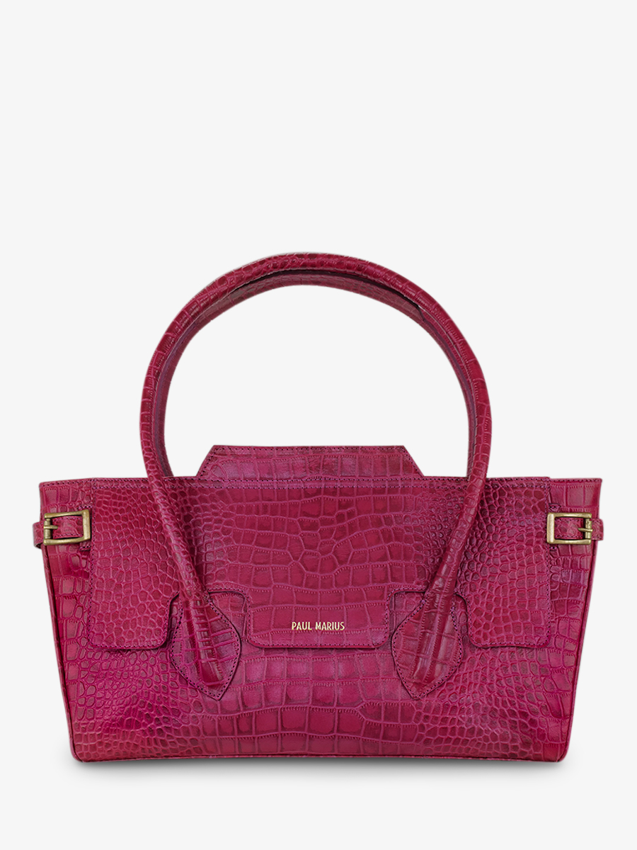 Foto-Seitenansicht-Handtasche-Leder-Damen-Madeleine-Alligator-rosa-Paul-Marius-W31-A-PI