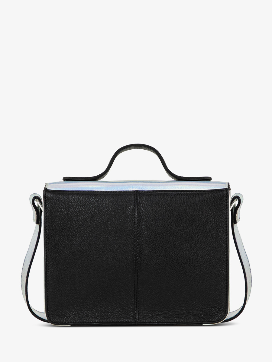 Handtasche Mademoiselle George Givre holografisch schwarz Ansicht Rückseite W05 GIV