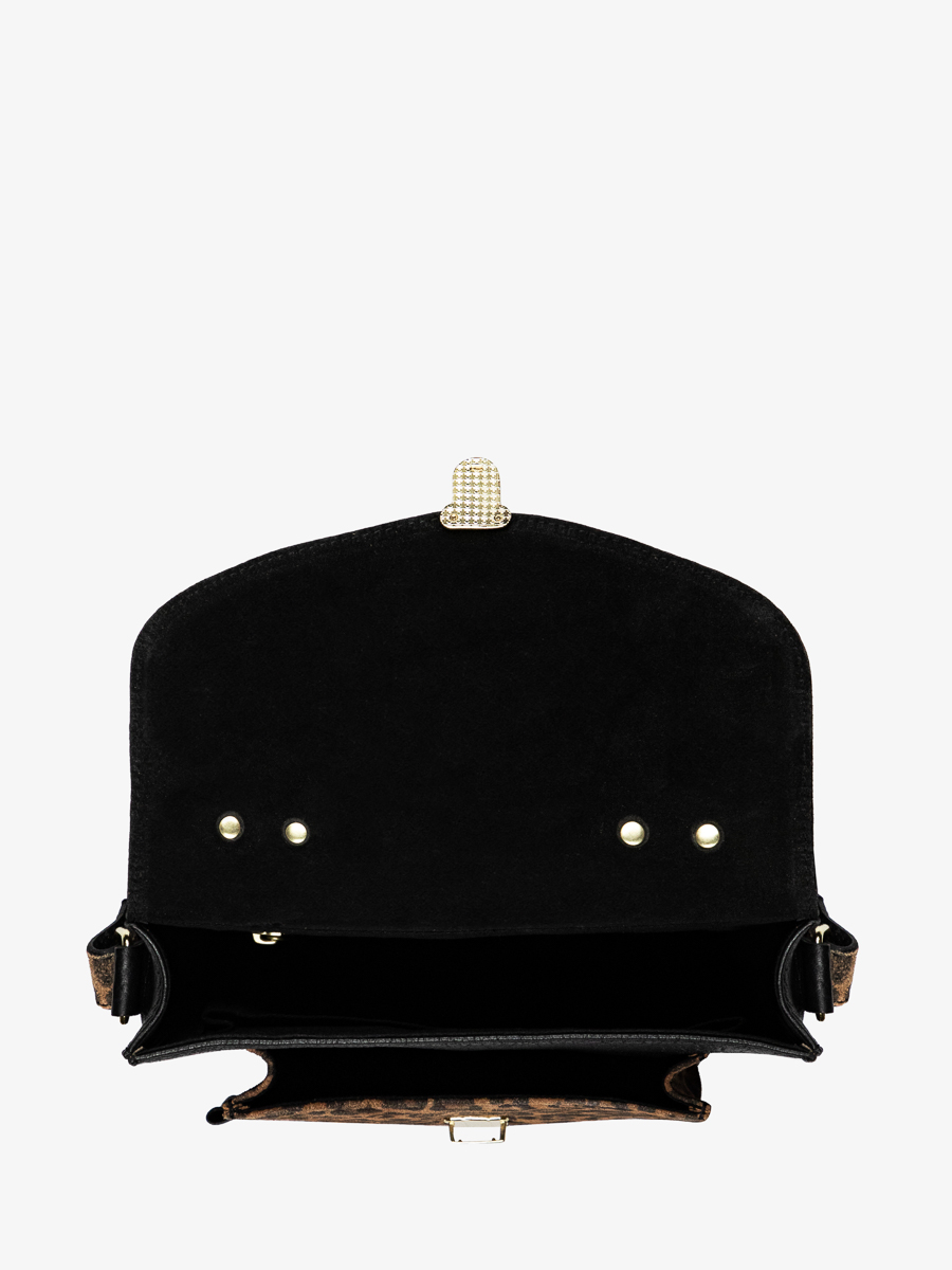Foto-Innenansicht-Umhängetasche-Leder-Damen-Mademoiselle-George-Leopard-schwarz-Paul-Marius-W05-LP-B-V2