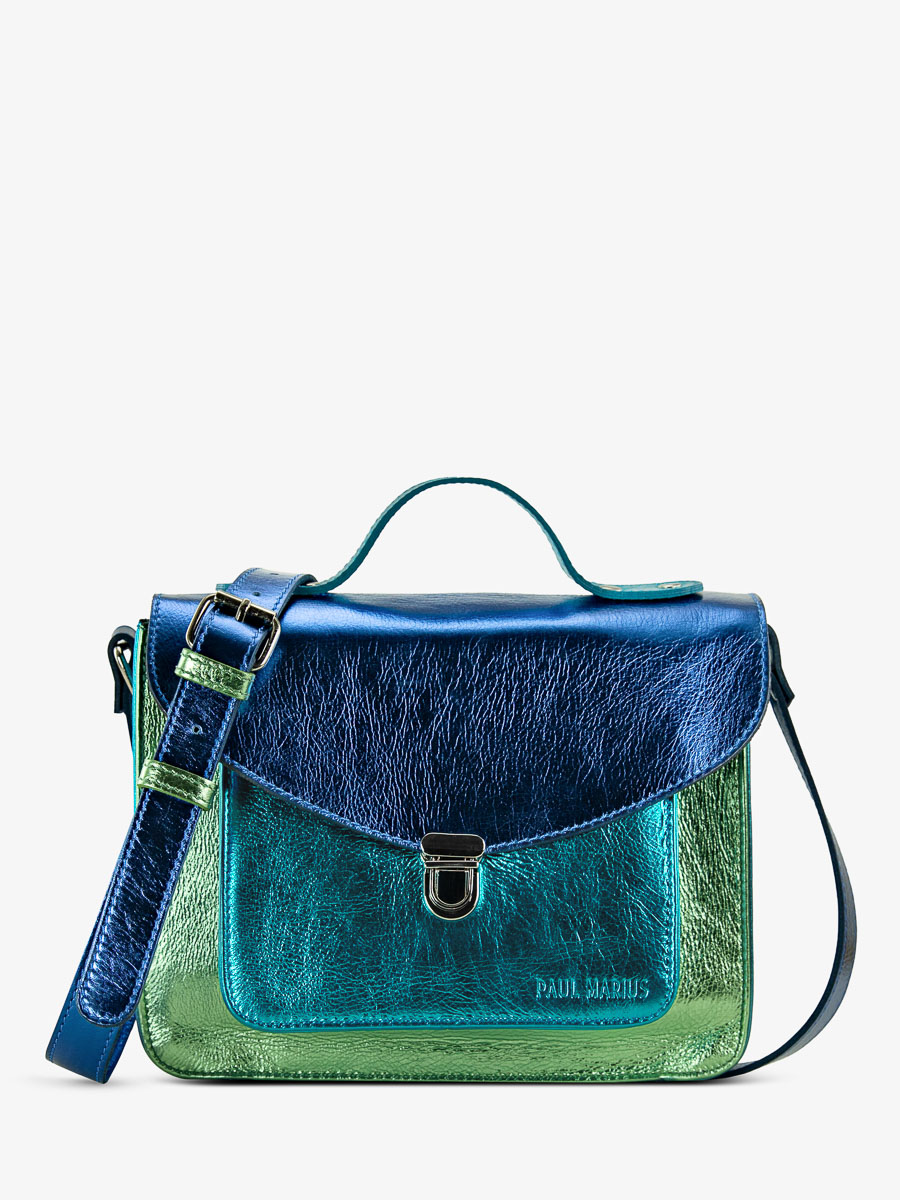 Handtasche Mademoiselle George Mini Me blau Ansicht von vorne W05 MIN BLU