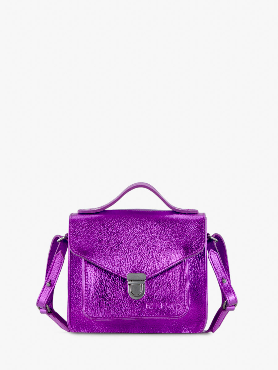 Fotoansicht-Vorderseite-Handtasche-Leder-violett-metallic-Mademoiselle-George-XS-Bonbon-Paul-Marius-W05XS-M-P